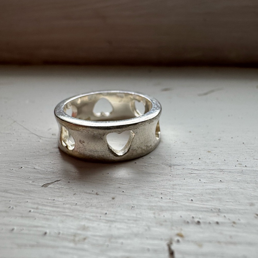 Tiffany & Co. Heart Stencil Ring sz 6